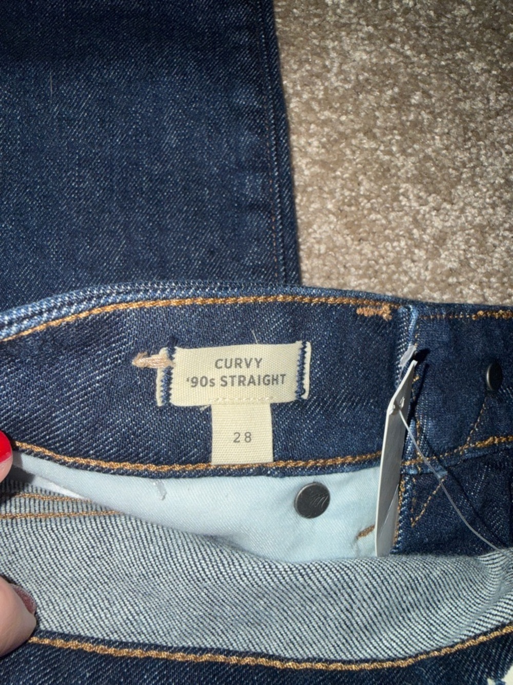 Madewell Curvy ‘90s Straight Jean Dark Wash - 28 - NWT - Picture 8 of 10